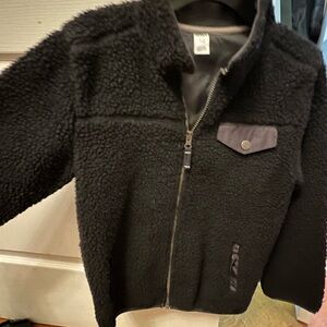 Kids Black Fleece Jacket
